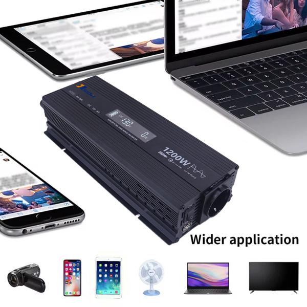 Intelligent Temperature Control 1200w Inverter 12v Dual Voltage 110V/220V for Easy and Power Conversion