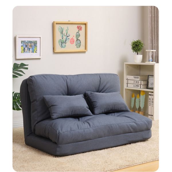 Portable Double Seat Foldable Backrest Square Japanese Style Tatami Reclining Lazy Floor Sofa