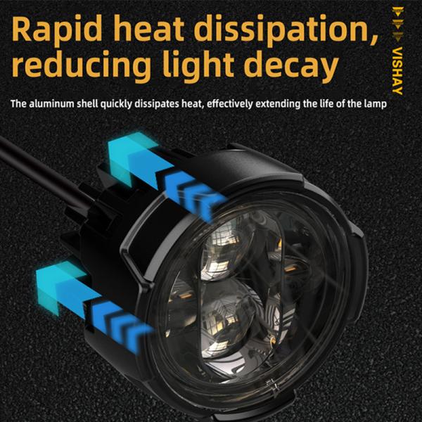 High Luminous Flux 120W Motorcycle LED Headlight For Driving Spot External MOTO DRL
