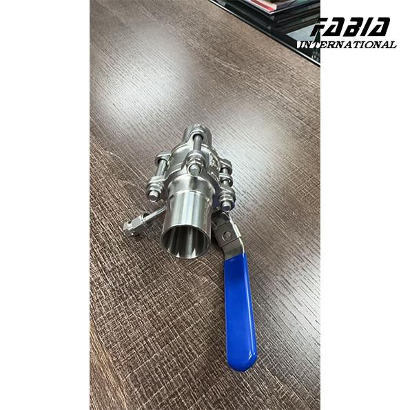 High Temperature Resistant Three Piece Ball Valve With Purge Port And Lever Handle For Purging Reaction Vessels