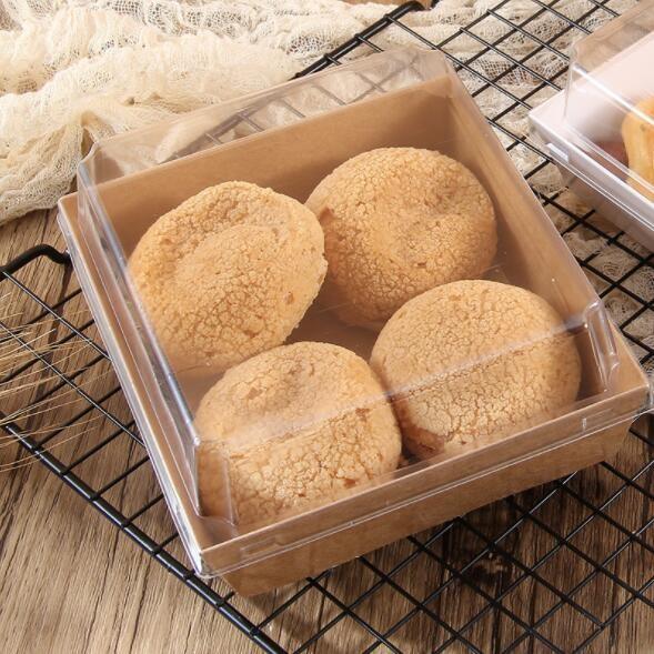 250gsm Cardboard Food Boxes With Clear Lids Eco Friendly Gravure printing