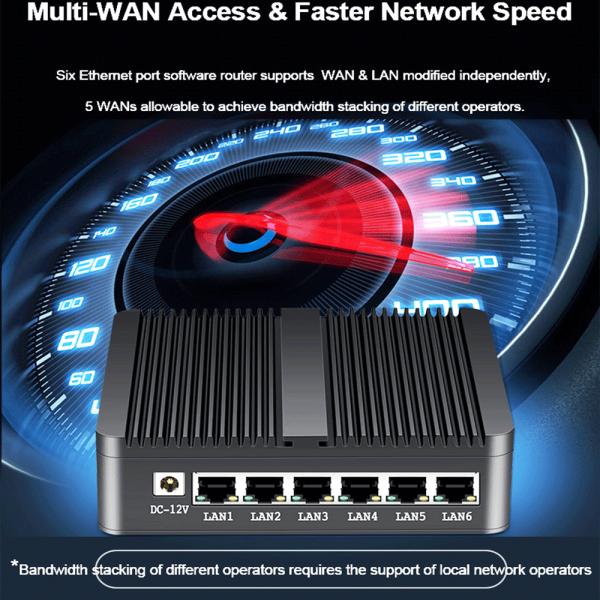 6 Ethernet Firewall Mini PC Intel Celeron J1900 With DDR3L RAM And MSATA SSD