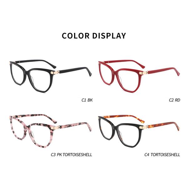 Чистые Handmade стекла ацетата глаза кота с Multi шарнирами цвета 180° гибкими