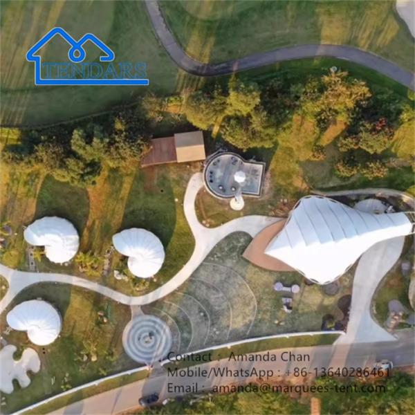 Snail Shape Permanent Outdoor Tent Prefab Eco Lodge Membrane Structure Tent