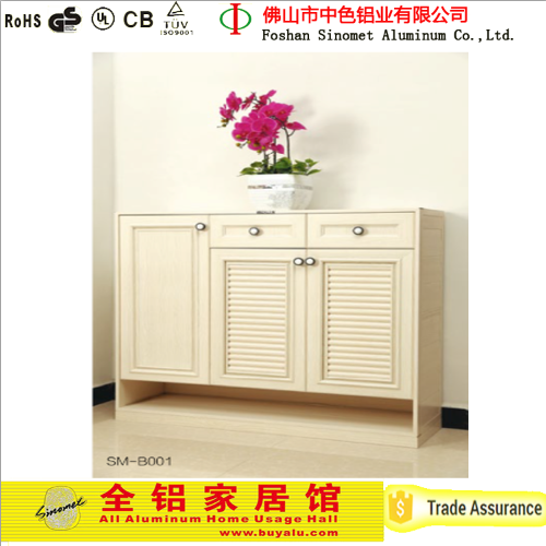 Home Living Room  Aluminum Shoe Cabinet Optional Color  Durable