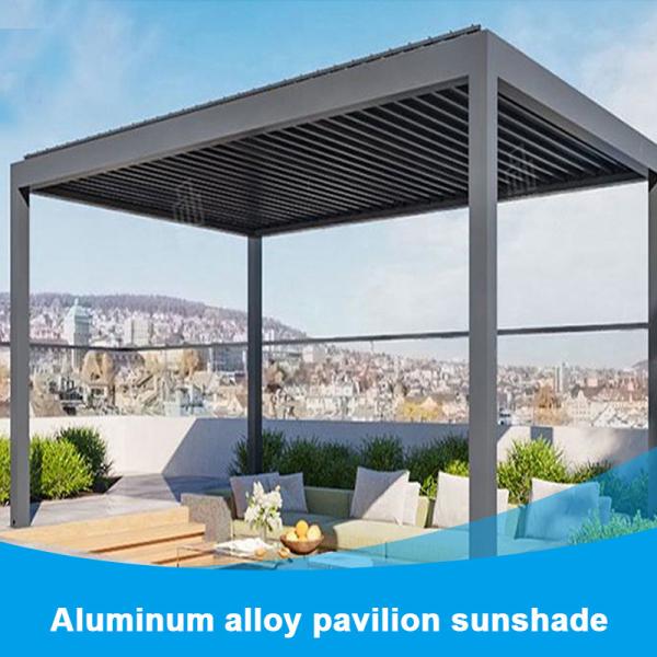 Patio Flipping Louver Pavilion Garden Villa Upscale Awning Aluminum Alloy Pavilion Sunshade