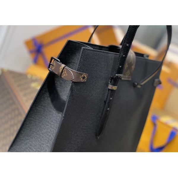 Black Mens Cross Pattern Genunie Cowhide Leather Handbag For Shopping