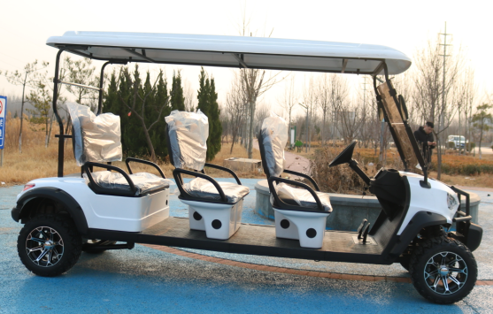 Электрическая тележка для гольфа Новый стиль 60V100Ah Свинцово-кислотная батарея Новый дизайн Конфигурация высокого класса