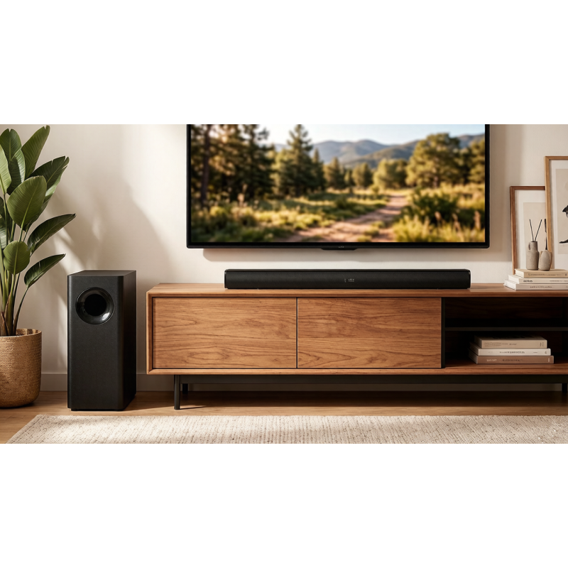 Home Theater Wireless TV Soundbar Speaker 2.1CH PMPO 100W Wireless Subwoofer Remote Control