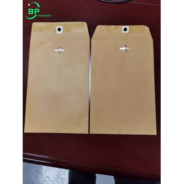 Kraft Clasp envelope machine bp001 with hole punch and metal clasp insert for many differ size kraft paper