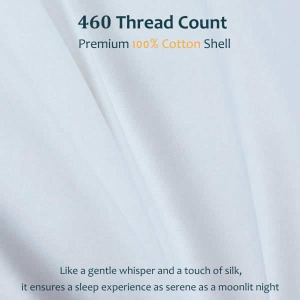 Queen Size Hungarian Goose Down Pillow Perfect for Back Side and Stomach Sleepers