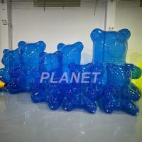 Escenario de eventos portátil PVC transparente inflable oso transparente para la decoración