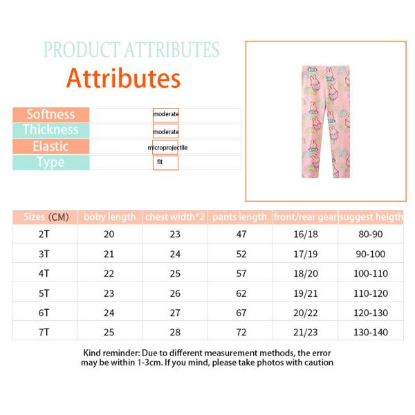 Pink Full Print Knitted Autumn Junior Girls' Pants Pants and Leggings