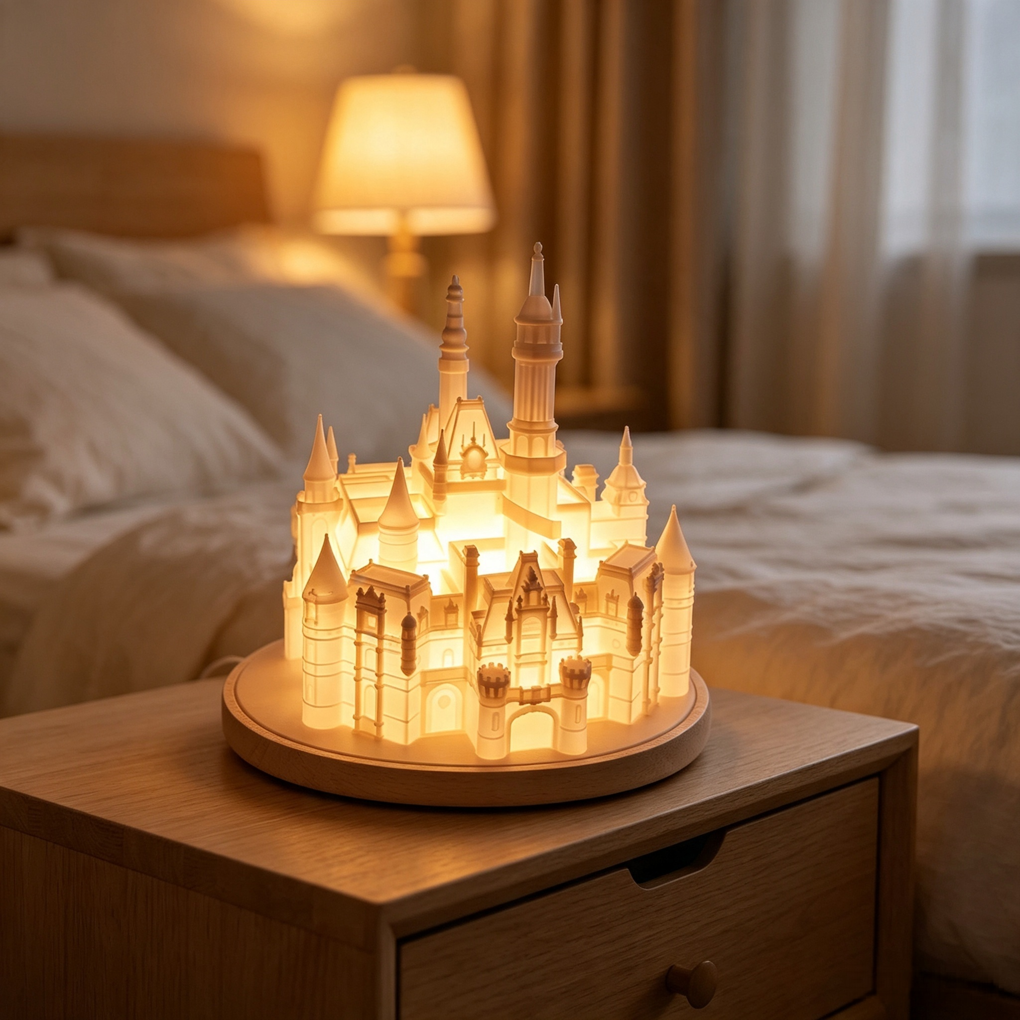 Disney Castle 3D Printed Lighting Fixtures OEM Night Light Table Lamp Ornament Gift