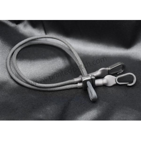 Шнур Drawstring серой штейновой пряжки металла OEM эластичный для Sweatpants