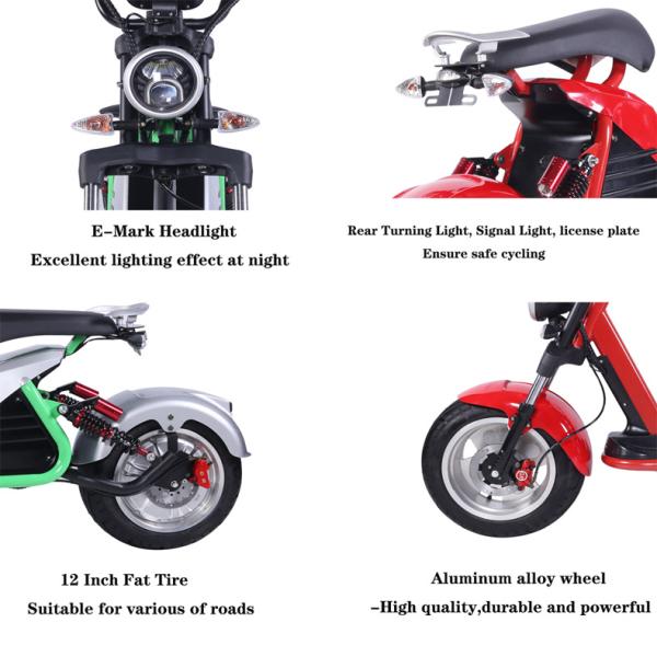 Double-battery Rechargeable Motorcycle with 18*10 inch Wheel Size Upgradeable to 12 inch