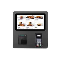 Quiosque do serviço do auto da paisagem de WiFi de 15,6 polegadas com cor de And Scanner Black da impressora