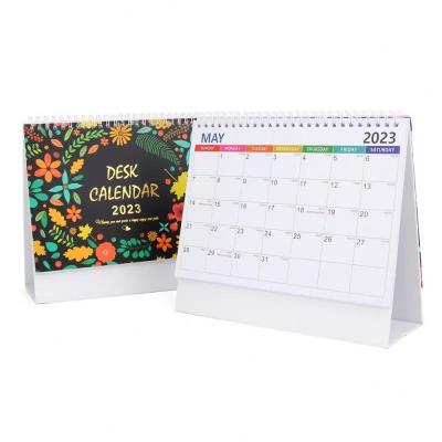 Multi Color Art Paper Printable Desk Calendar Monthly Custom Wall Calendars