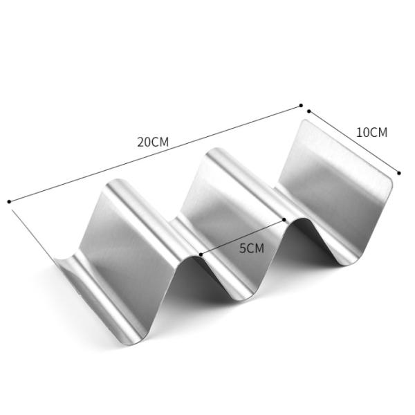 Wholesale Premium Stainless Steel 3 Pack Taco Holder For Baking Dishwasher customize Taco Stand