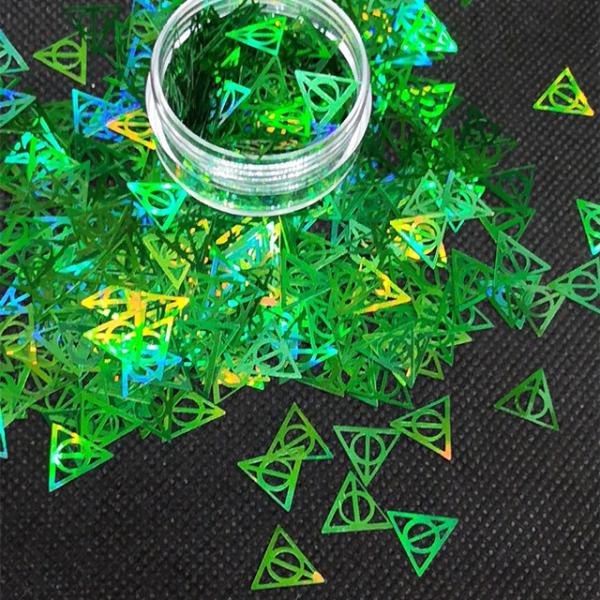 Stock of PET-Friendly Harry and Potter Triangle Glitter in Eco-Friendly Material