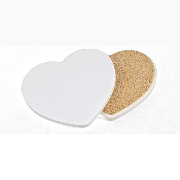 Non Slip Sublimation Ceramic Coaster Blanks With Cork Back 10cm And 10.8cm Size