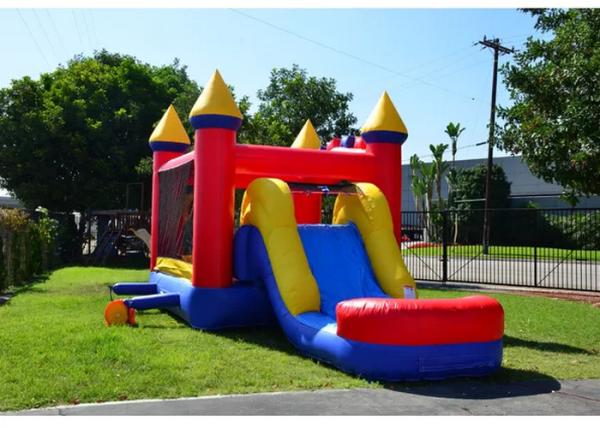 Attractive Inflatable Bouncy Castle With Slide With Printing For Kids