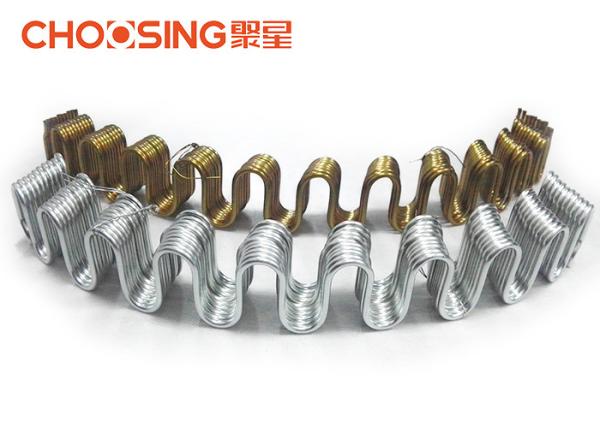 25 Zig Zag Serpentine Springs For Furniture , Auto Upholstery Springs 8 Gauge Curved