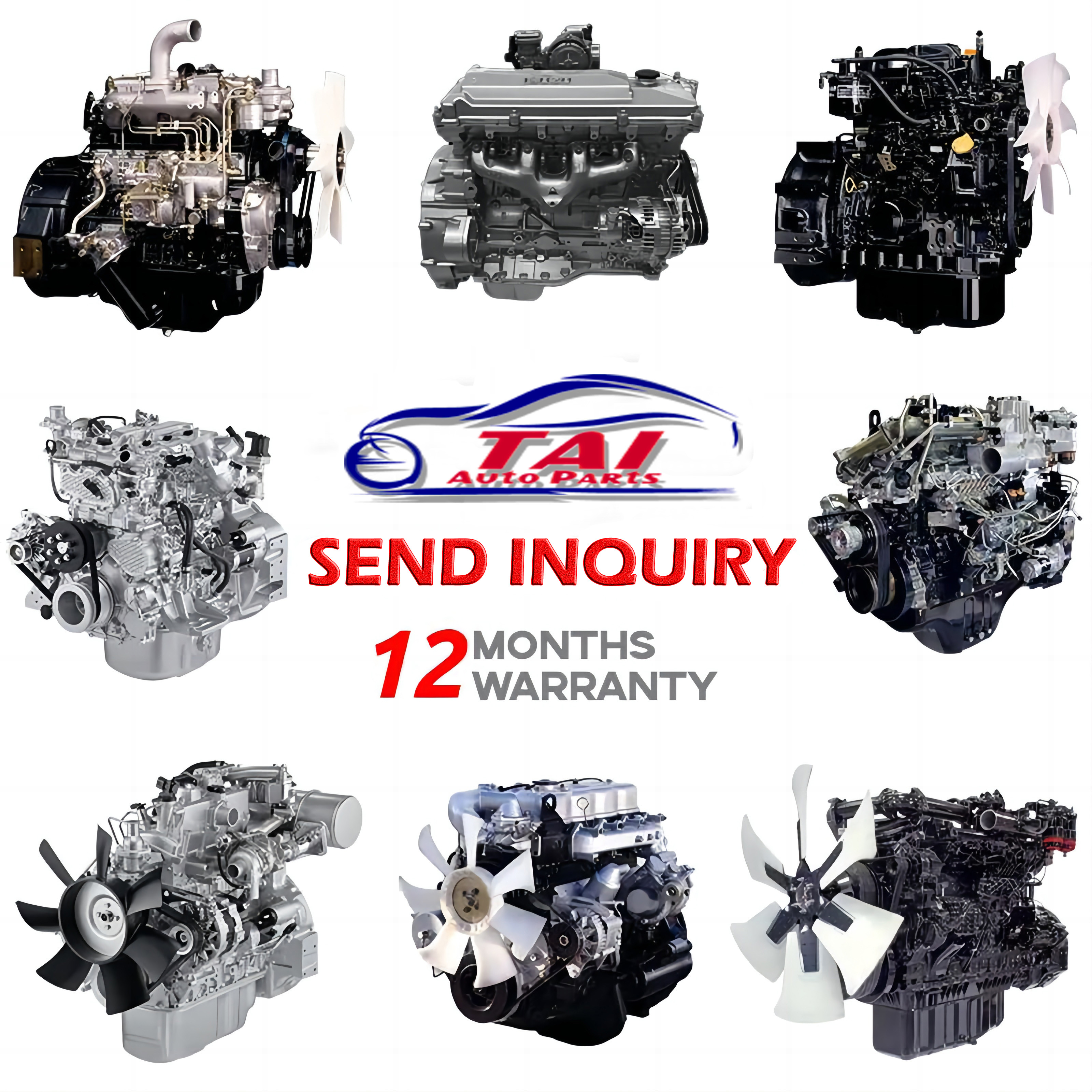 Использованный оригинальный двигатель 4JB1T 4JB1-T для Isuzu NKR