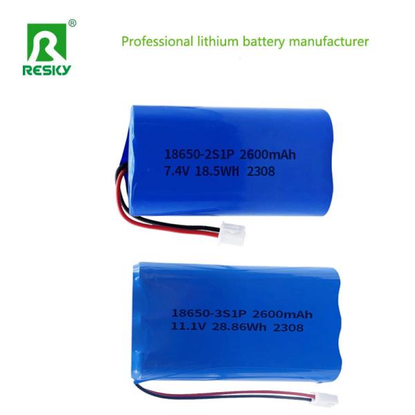 18650 Batteries 11.1V 3s 2600mAh 28.86wh Rechargeable Li-ion Lithium Ion Battery Pack
