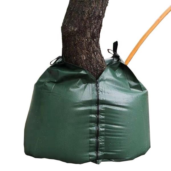 SAVE WATER with Slow Release Irrigation PVC Tree Watering Bag 15 20 Gallon Green Color