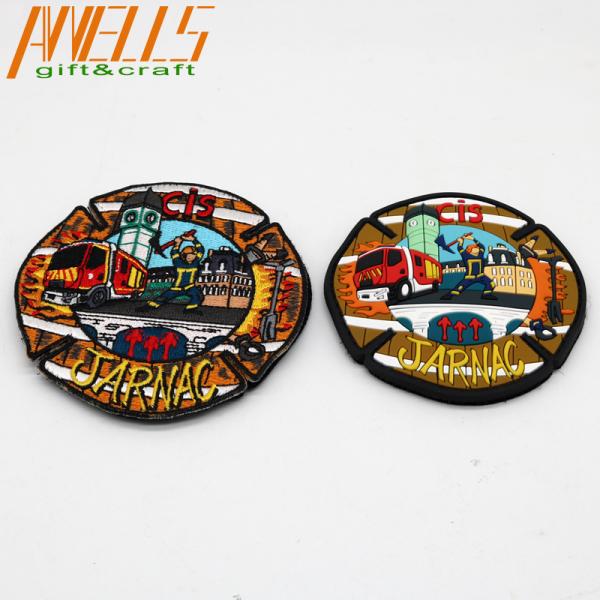 France Fire Velcro Hook Loop Backing Soft Rubber Pvc Patch