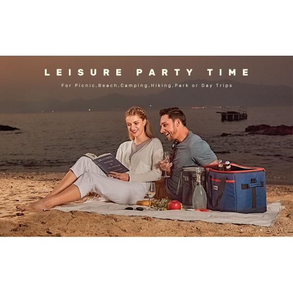 Leakproof Collapsible Insulated Cooler Bags Lunch Box For Camping Picnic Bbq