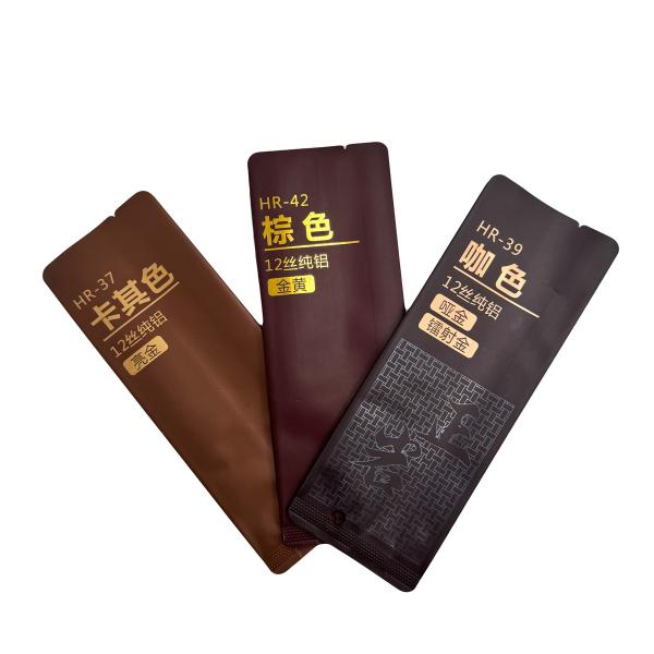 Brown Color Smell-proof Light-proof Matte Pure Aluminium Foil Liner Side Gusset Loose Leaf Tea Bags for Tea