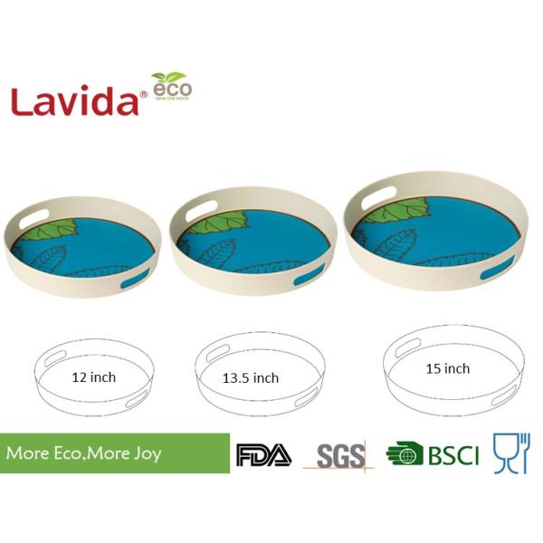 Firm Durable Bamboo Fiber Tray Dishwasher Safe Tasteless For Restaurant / Cafeteria