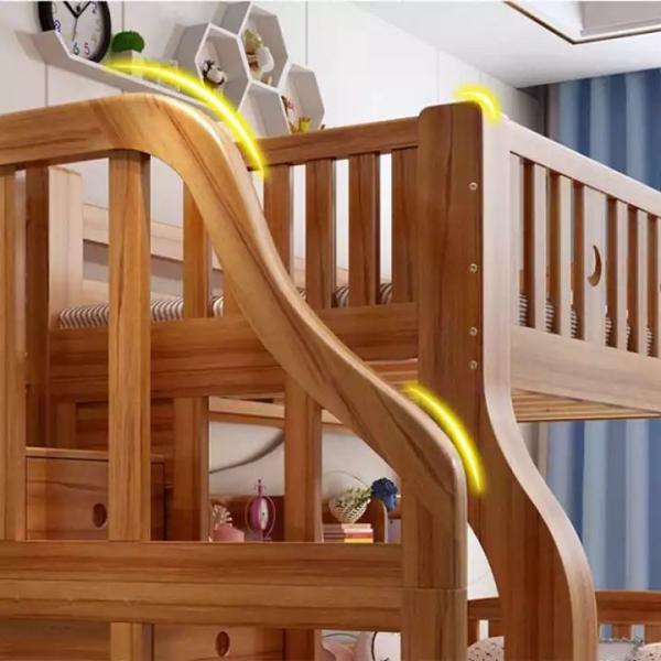 Двухъярусная кровать прекрасных детей деревянная двойная