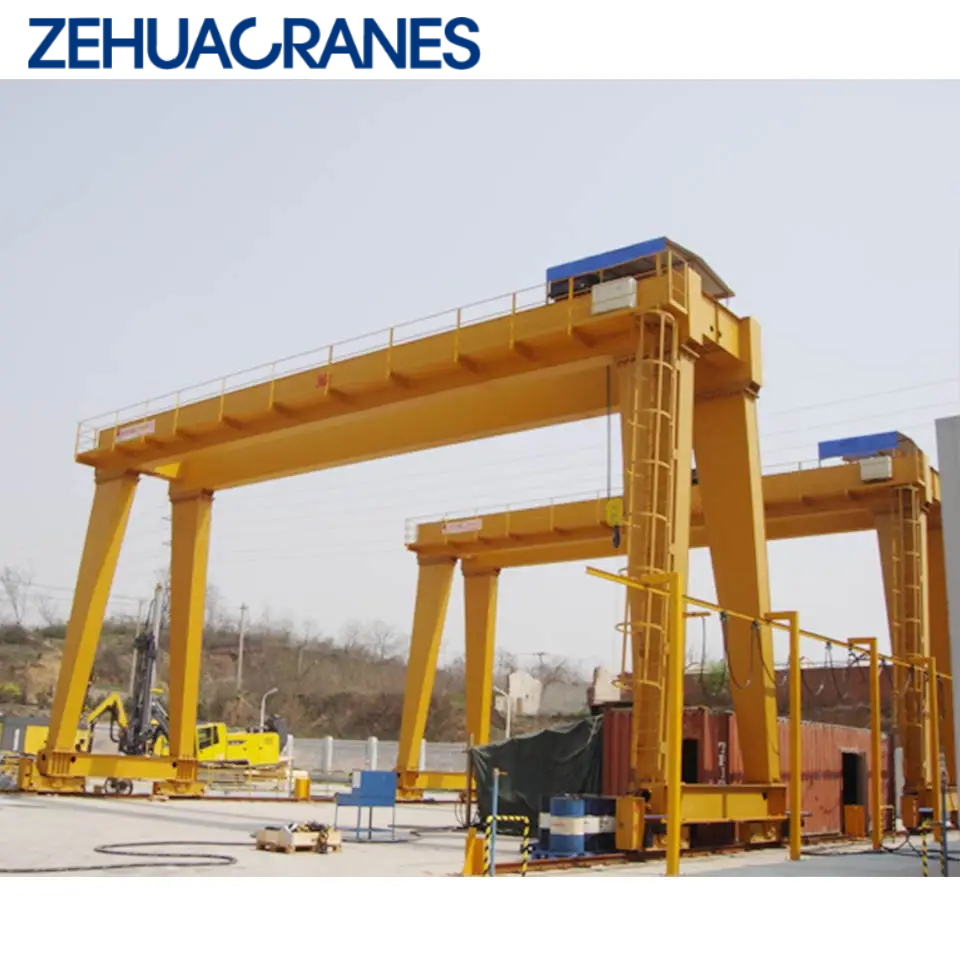 New Design European Standard Double Beam Gantry Crane 5 Ton 20 Ton Double Girder Cranes Cabin Control Industry Using