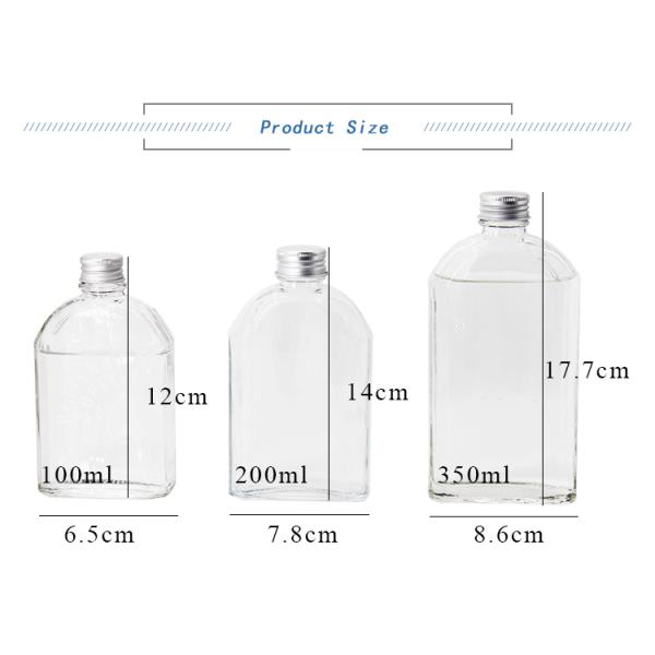 Top Quality Thickening Cold Beverage Liquor Glass Bottle With Aluminum Lid