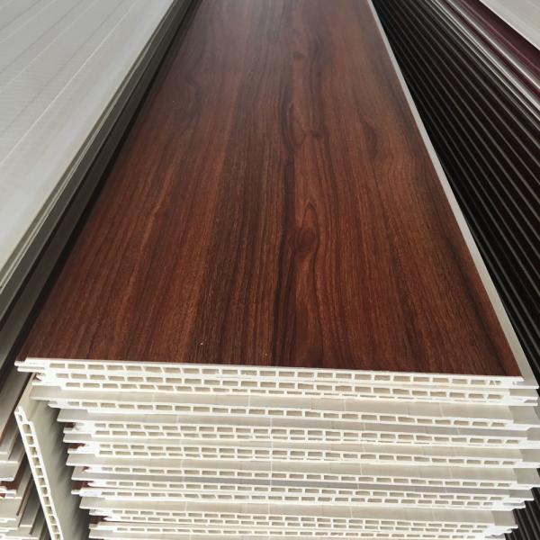 Fireproof PVC Wood Effect Wall Panels 2000mm-5000mm Plastic Wood Effect Cladding