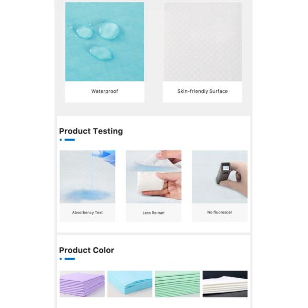 OEM Wholesale Disposable Absorbent Underpads 60x90cm Quilted Hospital Bed Pads