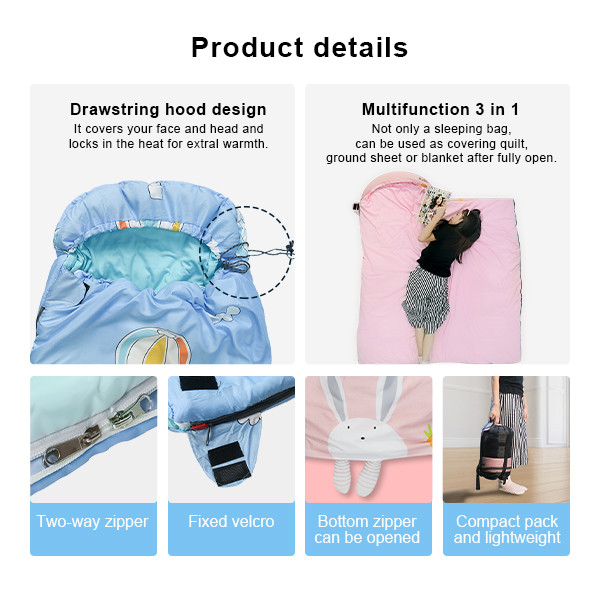 Отсоединяемые теплые детские спальные мешки для взрослых