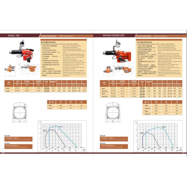 Steam Boilers Oil And Gas Burner Dual Fuel Gas Furnace Burners Easy Operate 500kw