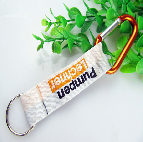 Polyester short lanyard with aluminum Carabiner, metal bottle opener holder short lanyard