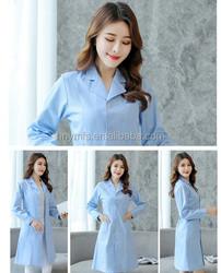 100%cotton Lab Coat  Nurse Doctors Para-medical Hospital Uniform Dress short sleeve surgical gown Best Price from China Factory
