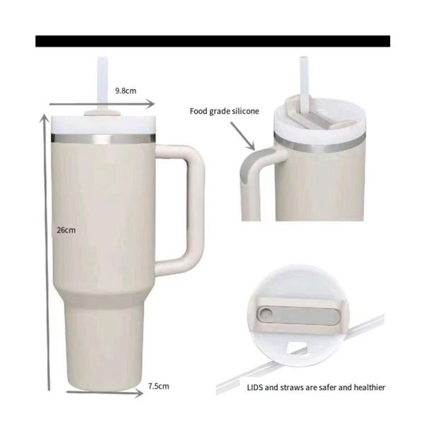 Portable 40oz Stainless Steel Travel Tumbler With Handle for General in Outdoor Sports