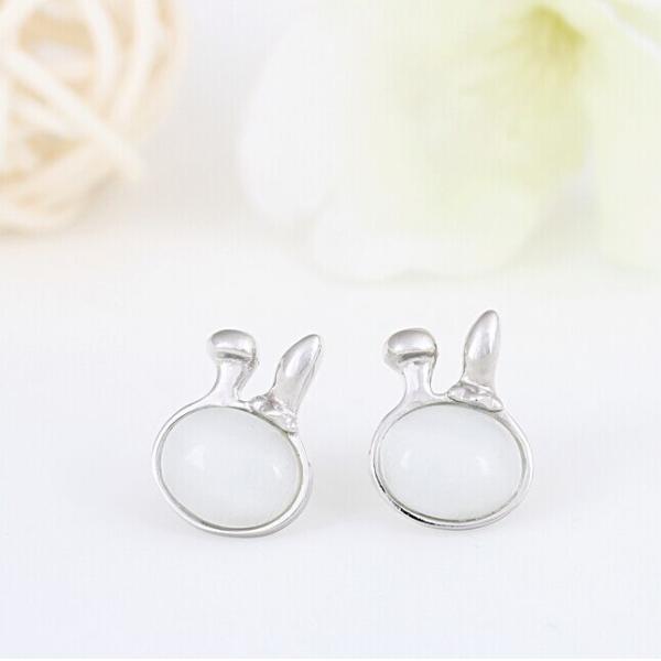 S925 Sterling Silver Stud Earrings in sterling silver opal earrings big buck Boutique