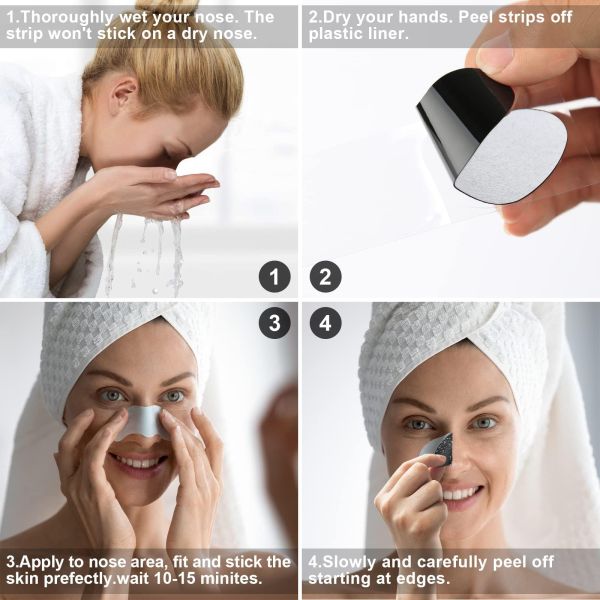 Blackhead Remover Strips Sticker Peel Off Pore Strips Sheet All Skin Types 3.9x9cm