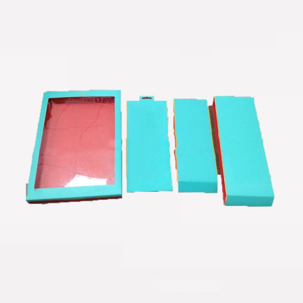 Plastic Retail Packaging Window Boxes 350g Custom Logo Gold Hot Stamping