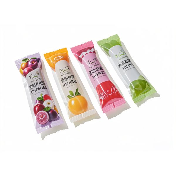 Food Snack Packaging Custom Logo Printed Recyclable Three Side Seal Plastic Mylar Bags for Beverages Jellies Liquids