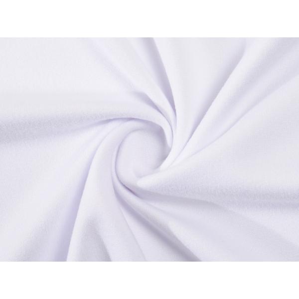 6XL Round Neck Sports T Shirts Cotton Polyester 160gsm White Color No Pilling