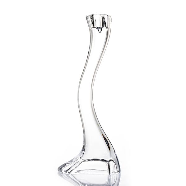 Custom made clear crystal glass candelabra candlestick holder